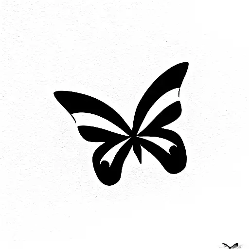 butterfly with little diamonds  tattoo design idea