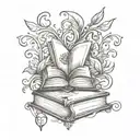 tattoo for book reader tattoo design idea