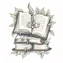 tattoo for book reader tattoo design idea