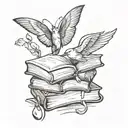 tattoo for book reader tattoo design idea