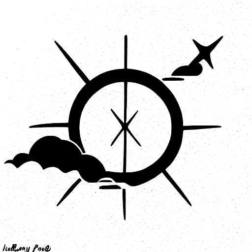 interstellar themed tattoo showing freedom for a lonely person  tattoo design idea