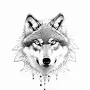 wolf and crows tattoo design idea