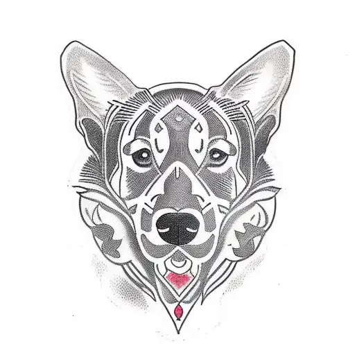 black labrador tattoo design idea