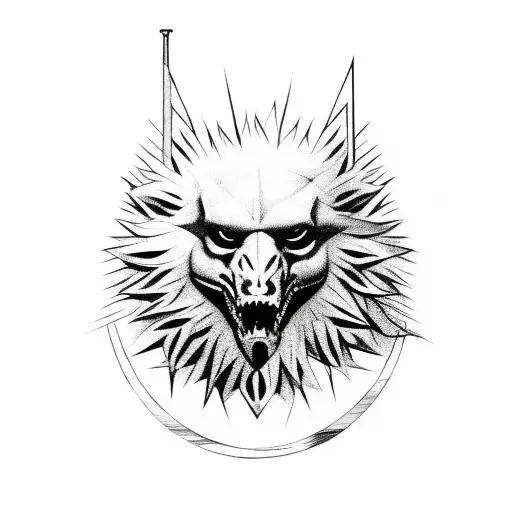 Albanian flag  tattoo design idea