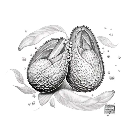 avocado twins  tattoo design idea