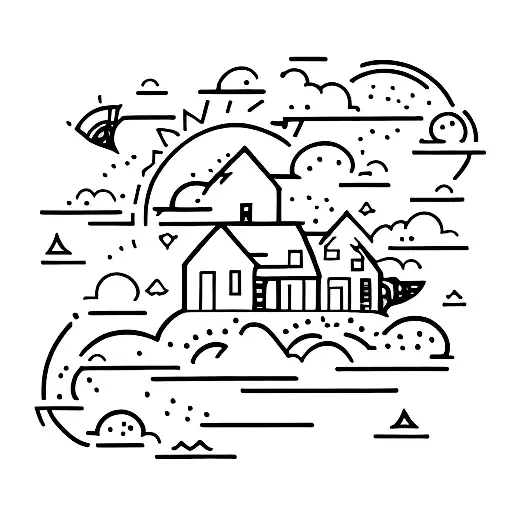 lights will guide you home tattoo design idea