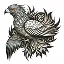 the firebird named phoenix tattoo design idea
