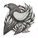 the firebird named phoenix tattoo design idea