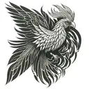 the firebird named phoenix tattoo design idea