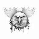 eagle, mexican  tattoo design idea