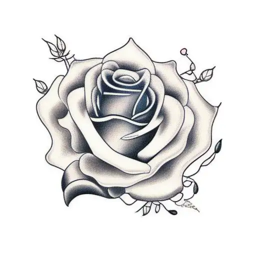 rosa china  tattoo design idea