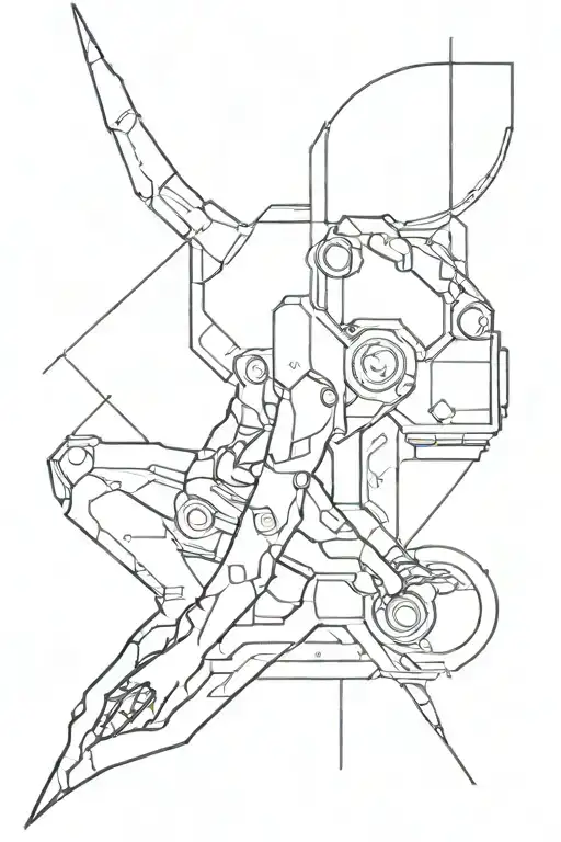 Cyberpunk tattoo design idea