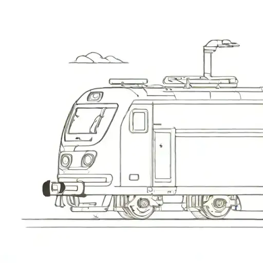 train car tattoo design idea