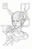 Cyberpunk tattoo design idea