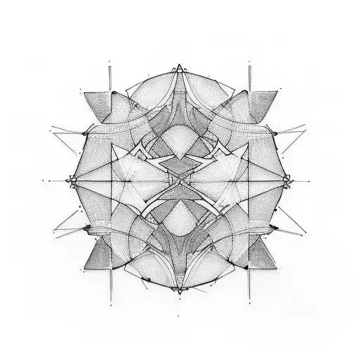 Create a geometric design inspired by medical diagrams tattoo design idea