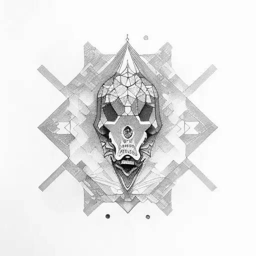 Create a geometric design inspired by organs tattoo design idea