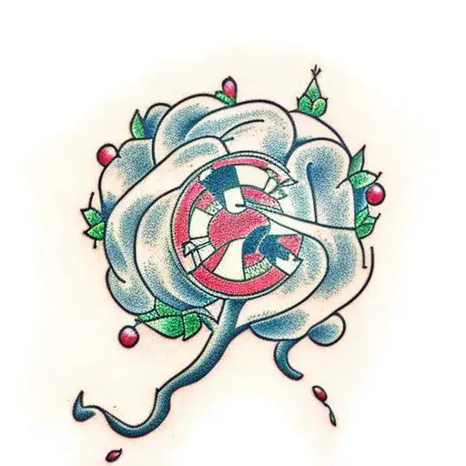 lucky tree tattoo design idea