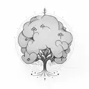 lucky tree tattoo design idea