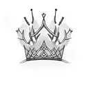 tree with roots and spikes making a crown king tattoo design idea
