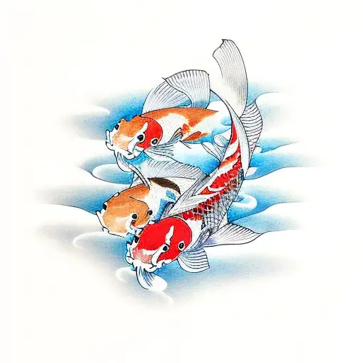 Koi Fish tattoo design idea