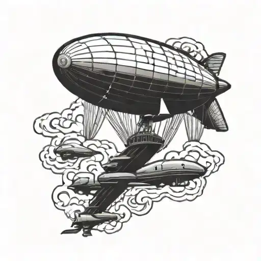 Led Zeppelin Blimp tattoo design idea