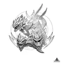monster hunter tattoo design idea