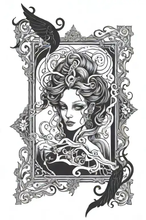 haunting Adeline book cover kinda  tattoo design idea