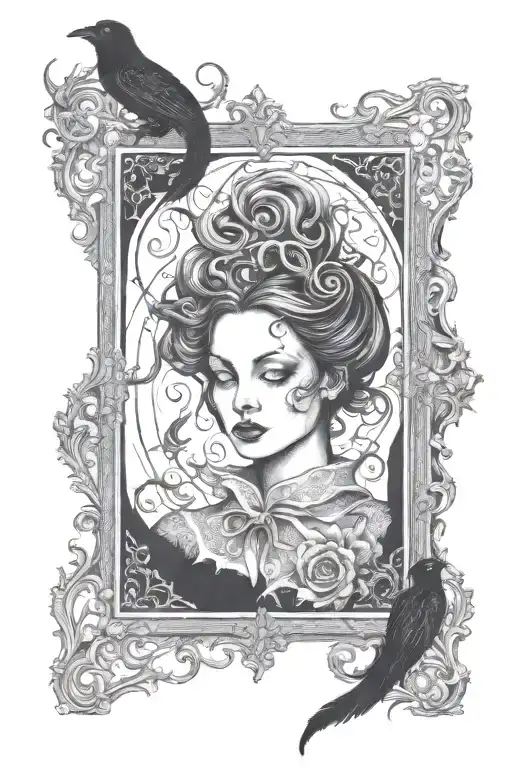 haunting Adeline book cover kinda  tattoo design idea
