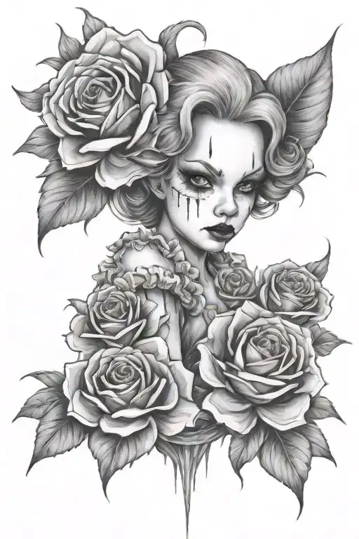 penny wise on the thigh tattoo tattoo design idea