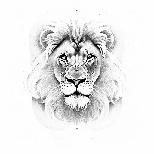 lion with Jesus  tattoo design idea
