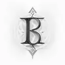 alpha and omega greek letters tattoo design idea