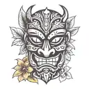 tiki Mask tattoo design idea