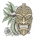tiki Mask tattoo design idea