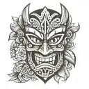 tiki Mask tattoo design idea