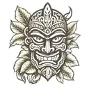 tiki Mask tattoo design idea