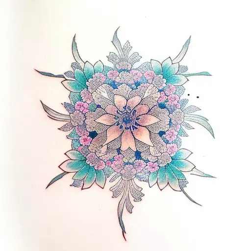 Alyssum flower tattoo design idea