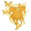 cousin tattoo horse butterfly tattoo design idea