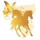 cousin tattoo horse butterfly tattoo design idea