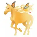 cousin tattoo horse butterfly tattoo design idea