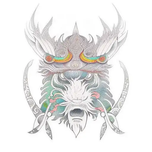 uncle iroh psychedelic  tattoo design idea