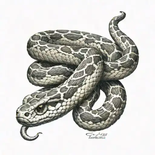 rattle snake tattoo design idea