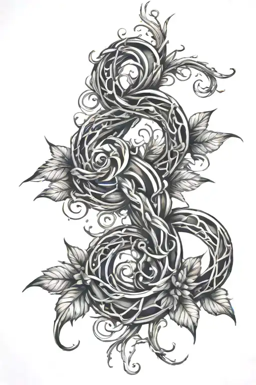 888 vines years 2013,2014,2016 tattoo design idea