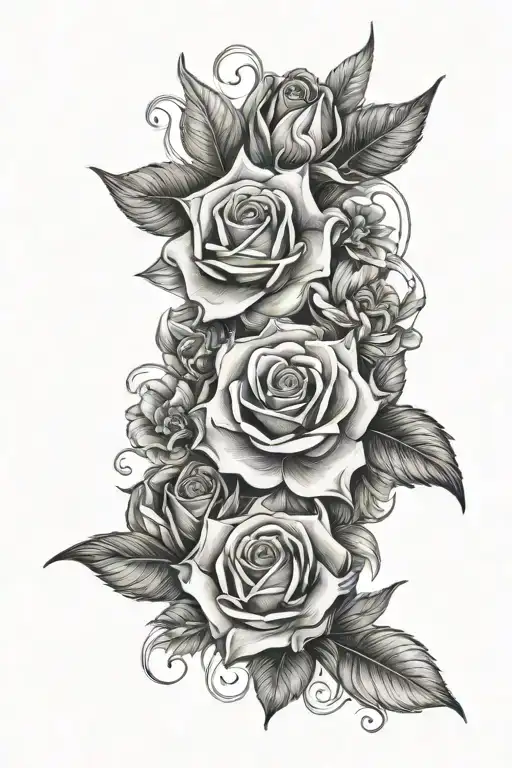 888 flowers and years 2013 ,2014, 2016 tattoo design idea