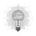 light bulb skyline tattoo design idea