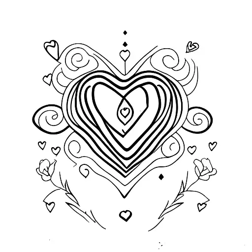 HEART WITH 3 A tattoo design idea