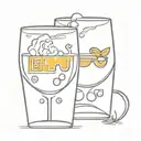 glasses with beer with video game tattoo design idea