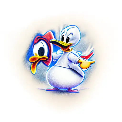 donald  duck tattoo design idea