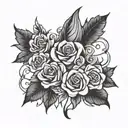 words "“family is forever“ tattoo design idea