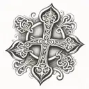 Templar cross tattoo design idea