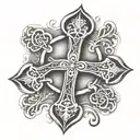 Templar cross tattoo design idea